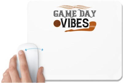 UDNAG White Mousepad 'Football | Game day vibes' for Computer / PC / Laptop [230 x 200 x 5mm] Mousepad(White)