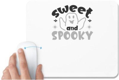 UDNAG White Mousepad 'Witch | sweet and spooky' for Computer / PC / Laptop [230 x 200 x 5mm] Mousepad(White)