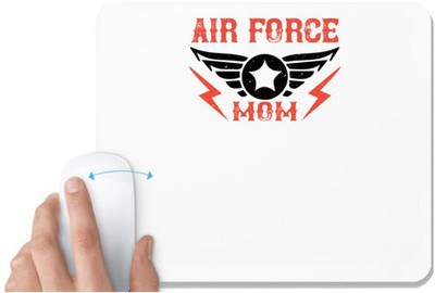 UDNAG White Mousepad 'Mother | air force mom' for Computer / PC / Laptop [230 x 200 x 5mm] Non Slip Base Mousepad(White)