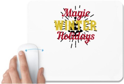 UDNAG White Mousepad 'Christmas | magic winter holidays' for Computer / PC / Laptop [230 x 200 x 5mm] Mousepad(White)