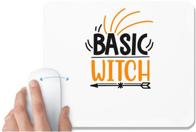 UDNAG White Mousepad 'Halloween | basic witch' for Computer / PC / Laptop [230 x 200 x 5mm] Mousepad(White)