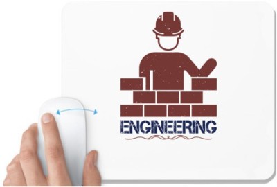 UDNAG White Mousepad 'Engineer | engineering' for Computer / PC / Laptop [230 x 200 x 5mm] Mousepad(White)