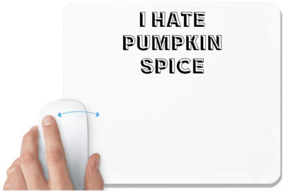 UDNAG White Mousepad 'Pumpkin | i hate pumpkin' for Computer / PC / Laptop [230 x 200 x 5mm] Non Slip Base Mousepad(White)