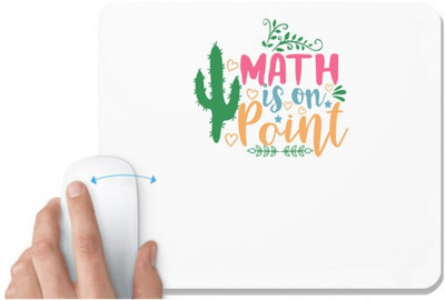 UDNAG White Mousepad 'Math | math is on point' for Computer / PC / Laptop [230 x 200 x 5mm] Non Slip Base Mousepad(White)