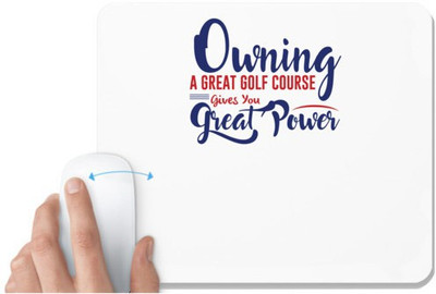 UDNAG White Mousepad 'Great power | Donalt Trump' for Computer / PC / Laptop [230 x 200 x 5mm] Mousepad(White)