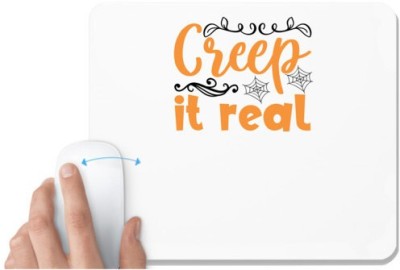 UDNAG White Mousepad 'Christmas | creep it real' for Computer / PC / Laptop [230 x 200 x 5mm] Mousepad(White)