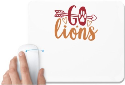UDNAG White Mousepad 'Lion | go lions' for Computer / PC / Laptop [230 x 200 x 5mm] Mousepad(White)