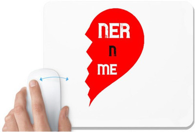 UDNAG White Mousepad 'Couple | partner in crime 2' for Computer / PC / Laptop [230 x 200 x 5mm] Mousepad(White)