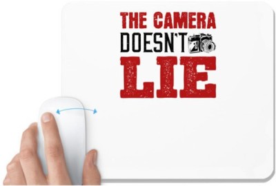 UDNAG White Mousepad 'Cameraman | THE CAMERA DOESN'T LIE 2' for Computer / PC / Laptop [230 x 200 x 5mm] Mousepad(White)