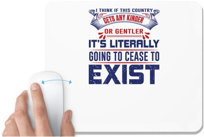 UDNAG White Mousepad 'Exist | Donalt Trump' for Computer / PC / Laptop [230 x 200 x 5mm] Mousepad(White)