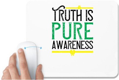 UDNAG White Mousepad 'Thanks Giving | Truth is pure awareness' for Computer / PC / Laptop [230 x 200 x 5mm] Non Slip Base Mousepad(White)