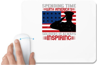 UDNAG White Mousepad 'Soldier | 01.Spending time with america's (1)' for Computer / PC / Laptop [230 x 200 x 5mm] Mousepad(White)