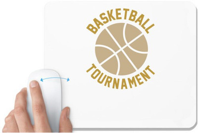UDNAG White Mousepad 'Basketball | Basketball tournament' for Computer / PC / Laptop [230 x 200 x 5mm] Non Slip Base Mousepad(White)