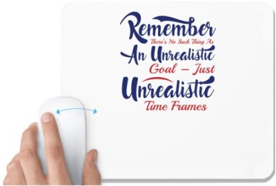 UDNAG White Mousepad 'Unrealistic | Donalt Trump' for Computer / PC / Laptop [230 x 200 x 5mm] Mousepad(White)