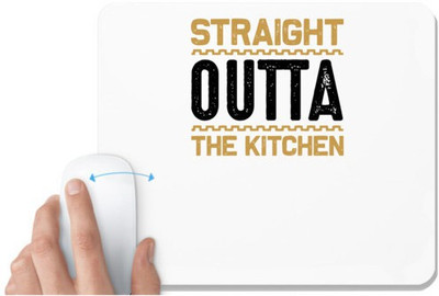 UDNAG White Mousepad 'Cooking | Straight' for Computer / PC / Laptop [230 x 200 x 5mm] Non Slip Base Mousepad(White)