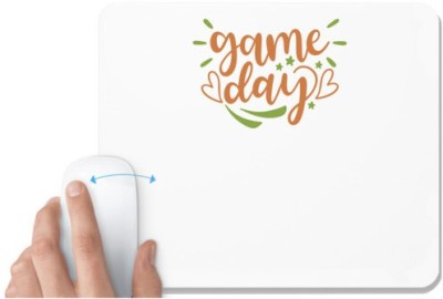 UDNAG White Mousepad 'Game | game day2' for Computer / PC / Laptop [230 x 200 x 5mm] Mousepad(White)