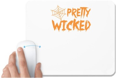 UDNAG White Mousepad 'Witch | pretty wicked' for Computer / PC / Laptop [230 x 200 x 5mm] Mousepad(White)