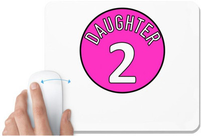 UDNAG White Mousepad 'Daughter | Daughter 2' for Computer / PC / Laptop [230 x 200 x 5mm] Non Slip Base Mousepad(White)