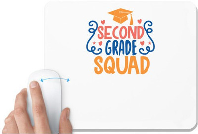 UDNAG White Mousepad 'Teacher Student | 2nd grade squad' for Computer / PC / Laptop [230 x 200 x 5mm] Mousepad(White)