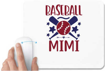 UDNAG White Mousepad 'Baseball | baseball mimi' for Computer / PC / Laptop [230 x 200 x 5mm] Non Slip Base Mousepad(White)