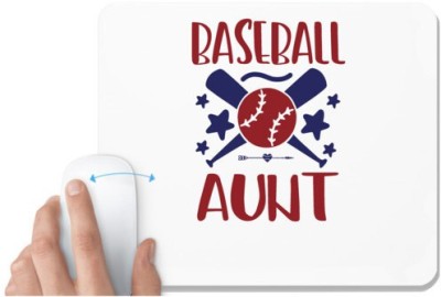 UDNAG White Mousepad 'Baseball | Baseball aunt' for Computer / PC / Laptop [230 x 200 x 5mm] Mousepad(White)