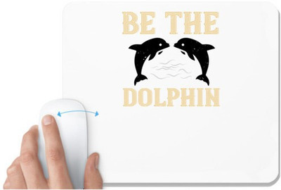 UDNAG White Mousepad 'Swimming | be the dolphin' for Computer / PC / Laptop [230 x 200 x 5mm] Mousepad(White)