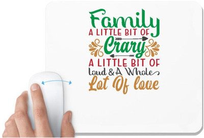 UDNAG White Mousepad 'Christmas | family little bit of carry' for Computer / PC / Laptop [230 x 200 x 5mm] Mousepad(White)
