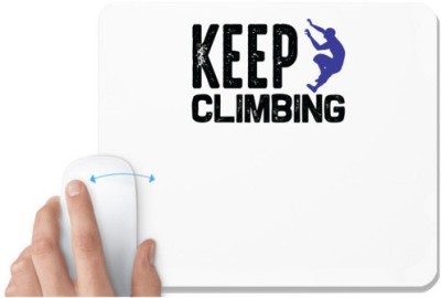 UDNAG White Mousepad 'Climbing | Keep climbing' for Computer / PC / Laptop [230 x 200 x 5mm] Mousepad(White)