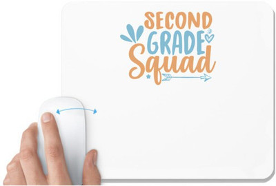UDNAG White Mousepad 'Teacher Student | 2nd grade squad,' for Computer / PC / Laptop [230 x 200 x 5mm] Mousepad(White)