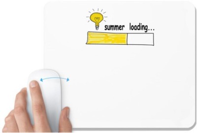 UDNAG White Mousepad 'Summer | Summer Loading' for Computer / PC / Laptop [230 x 200 x 5mm] Mousepad(White)