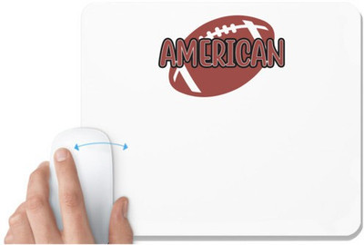UDNAG White Mousepad 'American Football | American' for Computer / PC / Laptop [230 x 200 x 5mm] Non Slip Base Mousepad(White)
