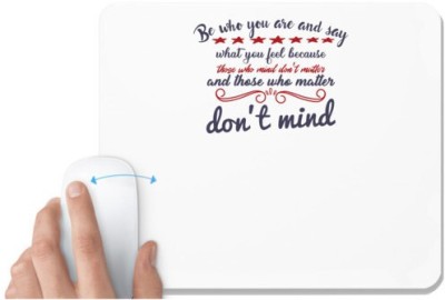 UDNAG White Mousepad 'Dont mind | Dr. Seuss' for Computer / PC / Laptop [230 x 200 x 5mm] Mousepad(White)