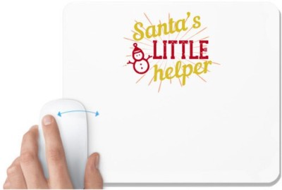 UDNAG White Mousepad 'Christmas | Santa’s little helper' for Computer / PC / Laptop [230 x 200 x 5mm] Mousepad(White)