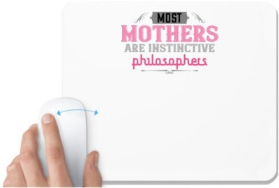 UDNAG White Mousepad 'Mother | most mothers' for Computer / PC / Laptop [230 x 200 x 5mm] Mousepad(White)