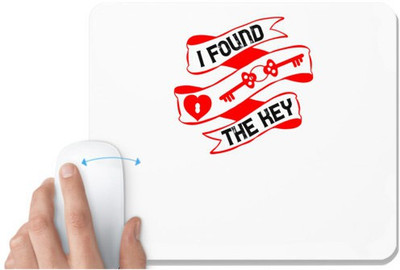 UDNAG White Mousepad 'Couple | i found the key' for Computer / PC / Laptop [230 x 200 x 5mm] Mousepad(White)