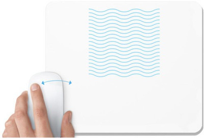 UDNAG White Mousepad 'Water | Drawing' for Computer / PC / Laptop [230 x 200 x 5mm] Non Slip Base Mousepad(White)