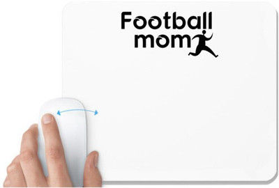 UDNAG White Mousepad 'Football | football mom copy' for Computer / PC / Laptop [230 x 200 x 5mm] Non Slip Base Mousepad(White)
