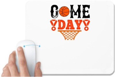 UDNAG White Mousepad 'Basketball | Game day copy' for Computer / PC / Laptop [230 x 200 x 5mm] Mousepad(White)