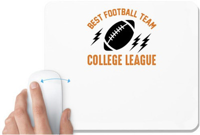 UDNAG White Mousepad 'Football | Best copy 2' for Computer / PC / Laptop [230 x 200 x 5mm] Non Slip Base Mousepad(White)