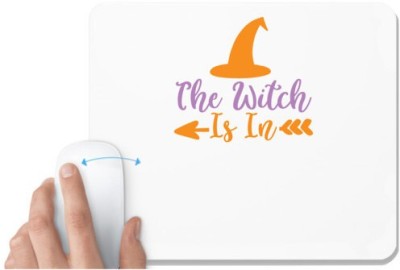 UDNAG White Mousepad 'Halloween | The Witch is in' for Computer / PC / Laptop [230 x 200 x 5mm] Mousepad(White)