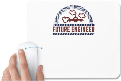 UDNAG White Mousepad 'Engineer | future engineer' for Computer / PC / Laptop [230 x 200 x 5mm] Mousepad(White)