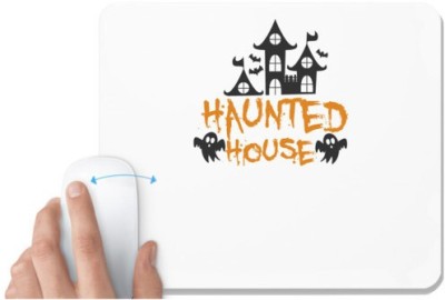 UDNAG White Mousepad 'Haunted | Haunted House copy' for Computer / PC / Laptop [230 x 200 x 5mm] Mousepad(White)
