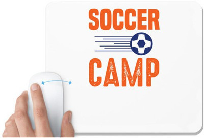 UDNAG White Mousepad 'Football | Soccer camp1' for Computer / PC / Laptop [230 x 200 x 5mm] Non Slip Base Mousepad(White)