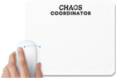 UDNAG White Mousepad 'Coordinator | chaos coordinator' for Computer / PC / Laptop [230 x 200 x 5mm] Mousepad(White)