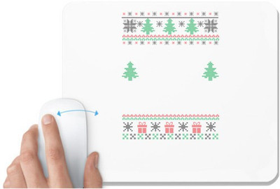UDNAG White Mousepad '| Template 21' for Computer / PC / Laptop [230 x 200 x 5mm] Non Slip Base Mousepad(White)