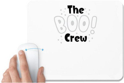 UDNAG White Mousepad 'Witch | the boo crew' for Computer / PC / Laptop [230 x 200 x 5mm] Non Slip Base Mousepad(White)