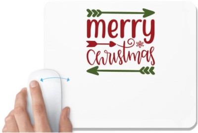 UDNAG White Mousepad 'Christmas | Merry christmass copy' for Computer / PC / Laptop [230 x 200 x 5mm] Mousepad(White)
