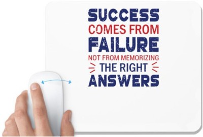 UDNAG White Mousepad 'Success failure answers | Donalt Trump' for Computer / PC / Laptop [230 x 200 x 5mm] Mousepad(White)