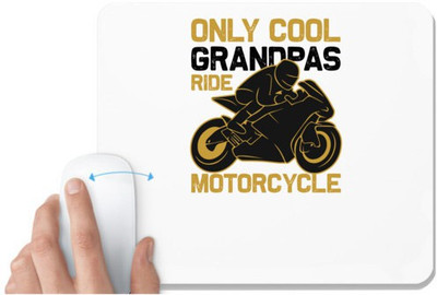 UDNAG White Mousepad 'Racing | Only cool' for Computer / PC / Laptop [230 x 200 x 5mm] Non Slip Base Mousepad(White)