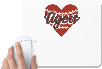 UDNAG White Mousepad 'Tiger | Tigers2' for Computer / PC / Laptop [230 x 200 x 5mm] Non Slip Base Mousepad(White)